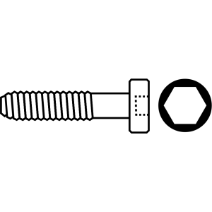 Zinc Plated High StrenghtLow-Profile Socket Head Screw 1/2